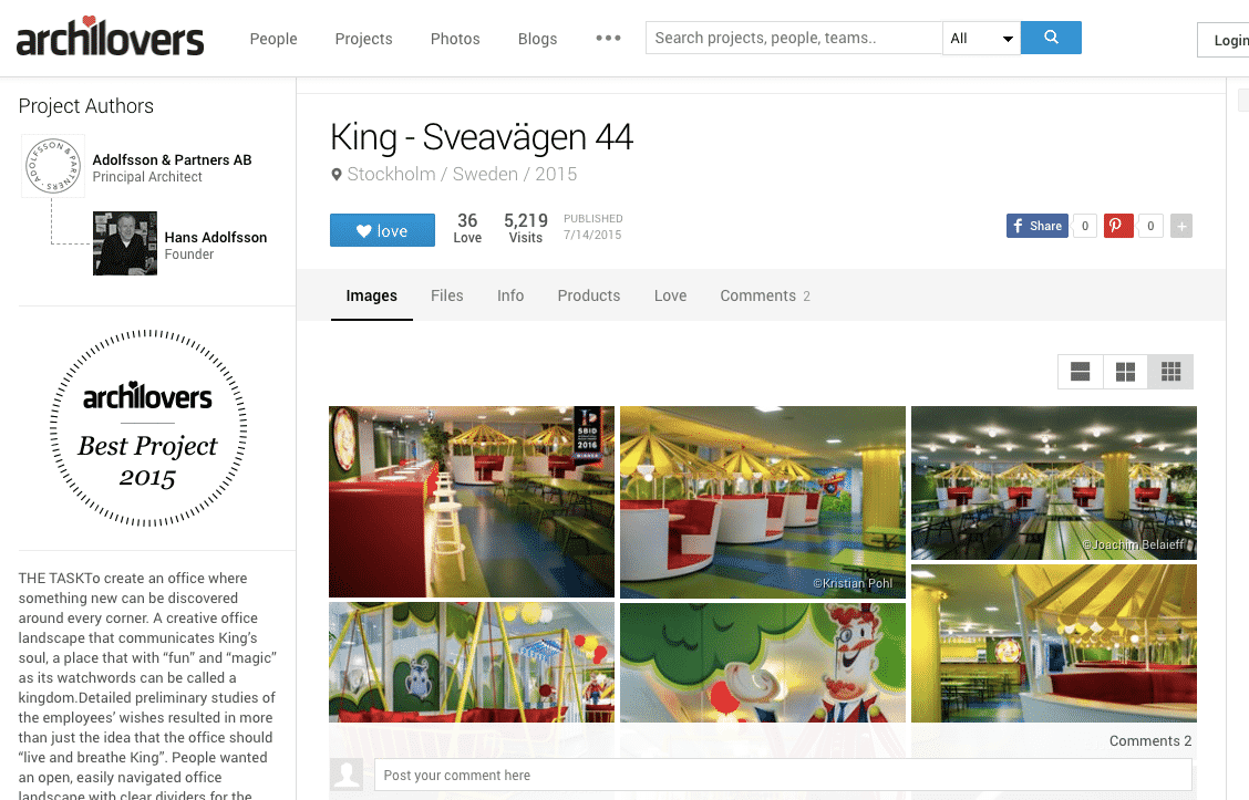 Archilovers - King projects